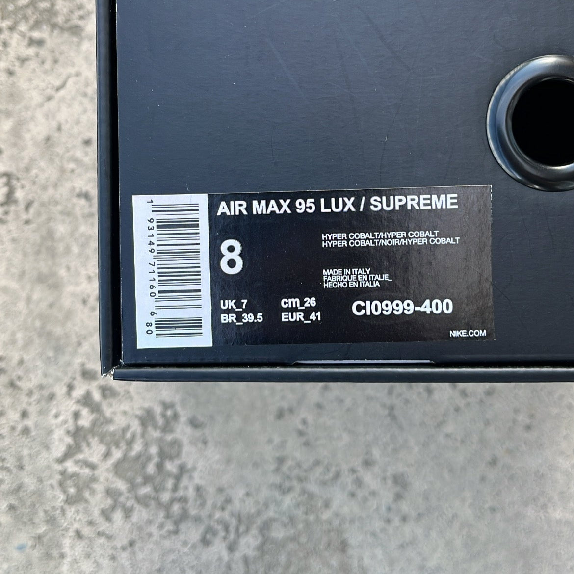 Air Max 95 Supreme Blue - EU41 / US8 / UK7