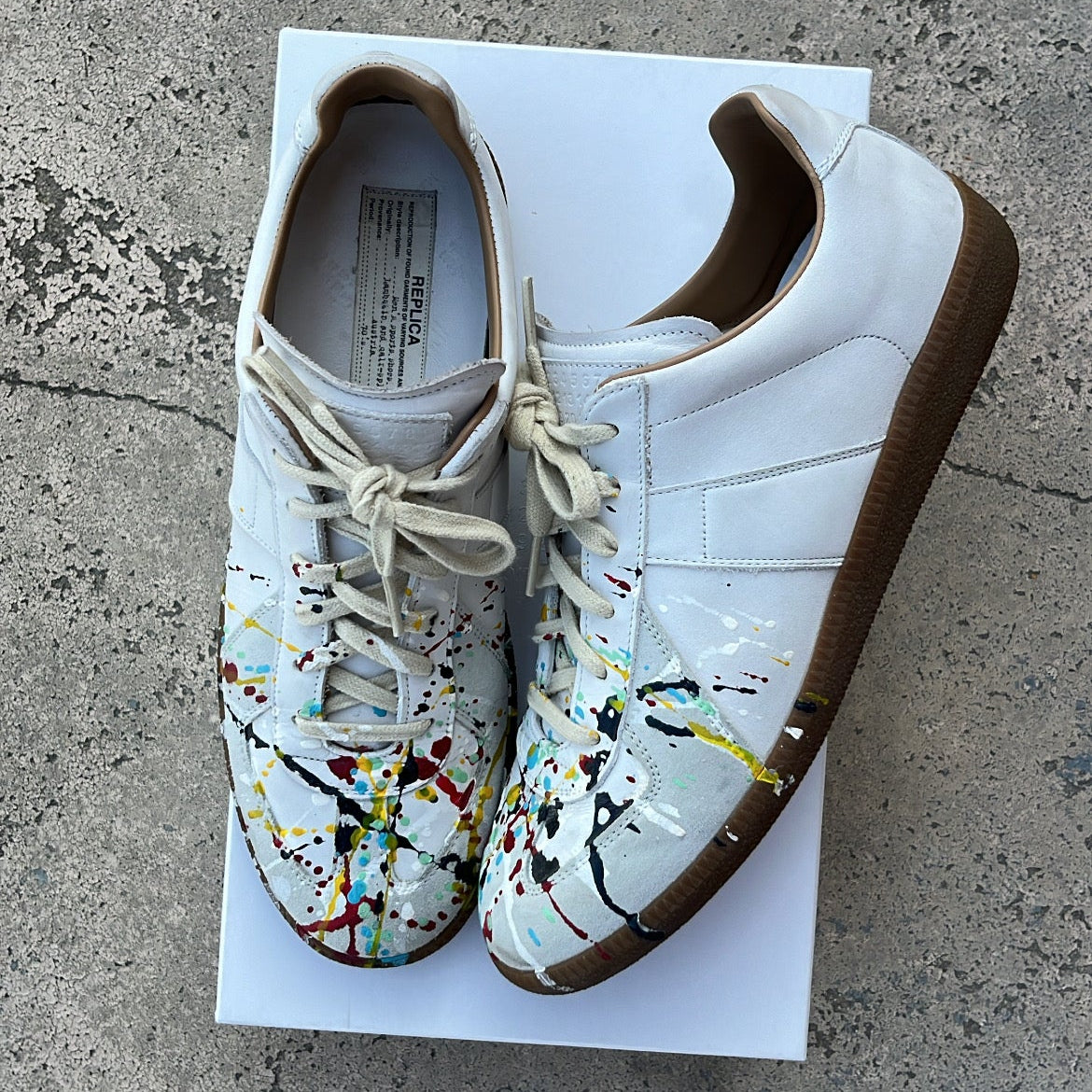 Maison Margiela GAT Paint Splatter White - EU42 / US8.5 / UK7.5