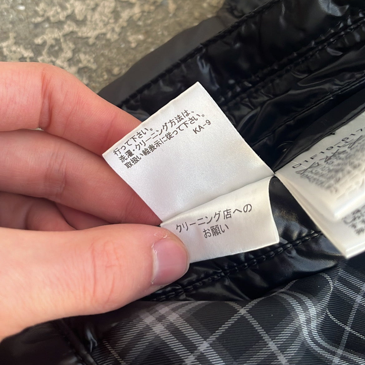 Burberry Black Label Glossy Black Jacket - LL - Real Silver Fox Fur