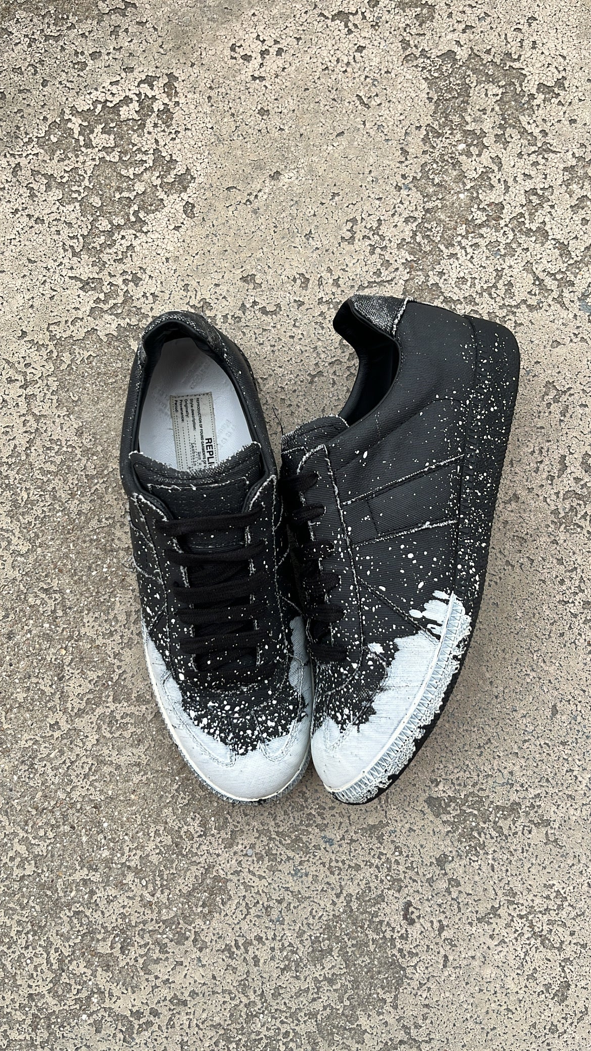Maison Margiela GAT Paint Splatter Black - EU40 / US7 / UK6