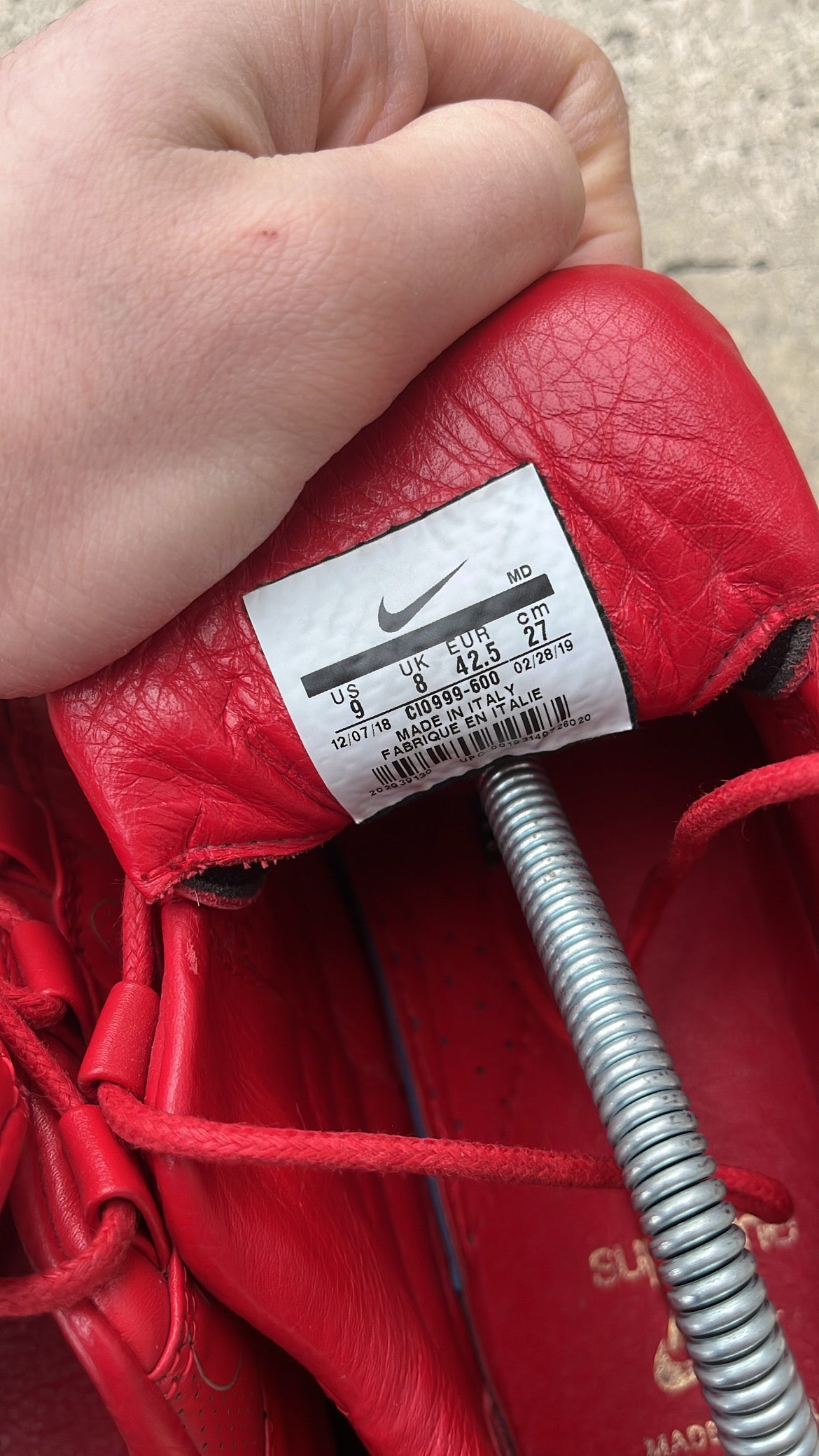 Air Max 95 Supreme Red - EU42.5 / US9 / UK8