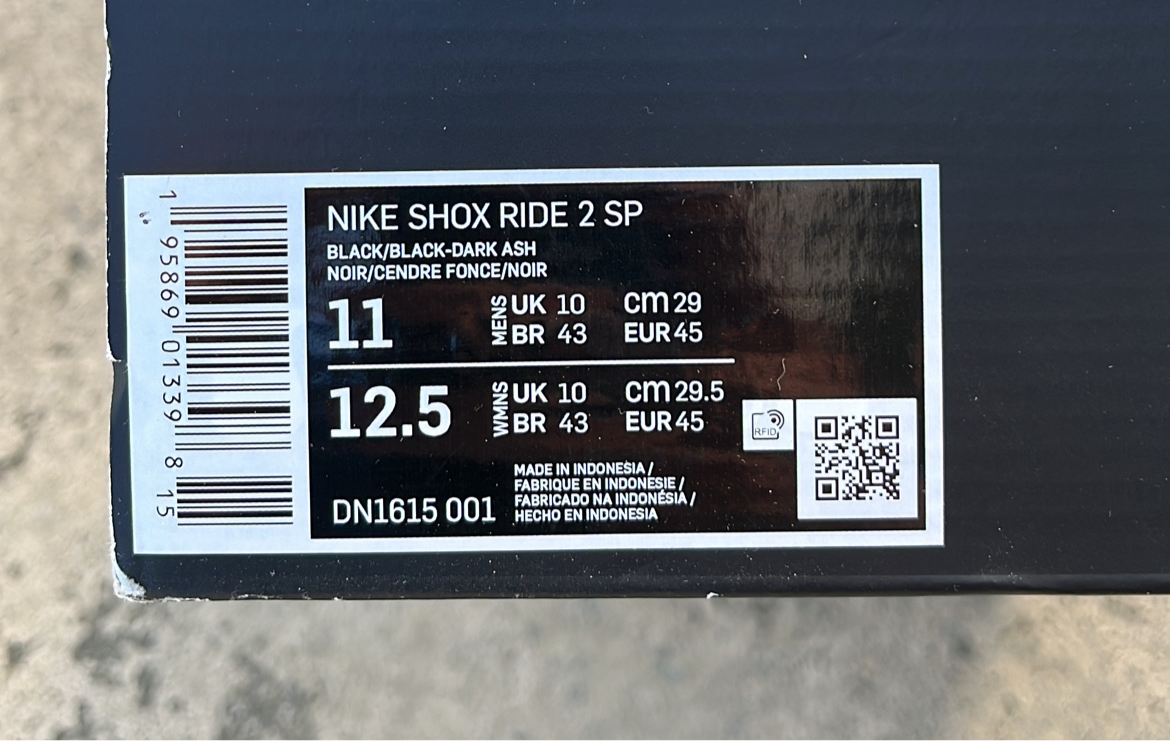 Shox Supreme Black - EU45 / US11 / UK10