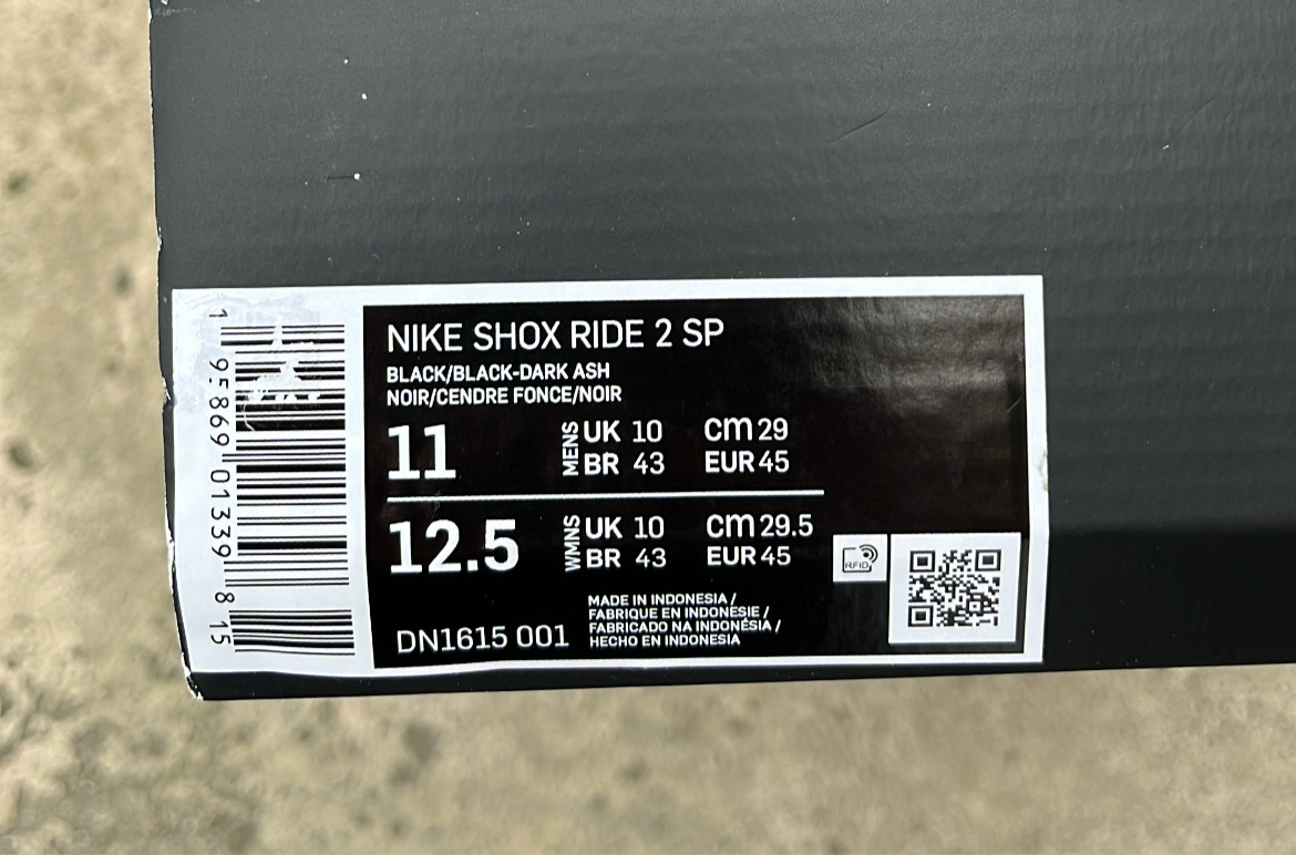 Shox Supreme Black - EU45 / US11 / UK10