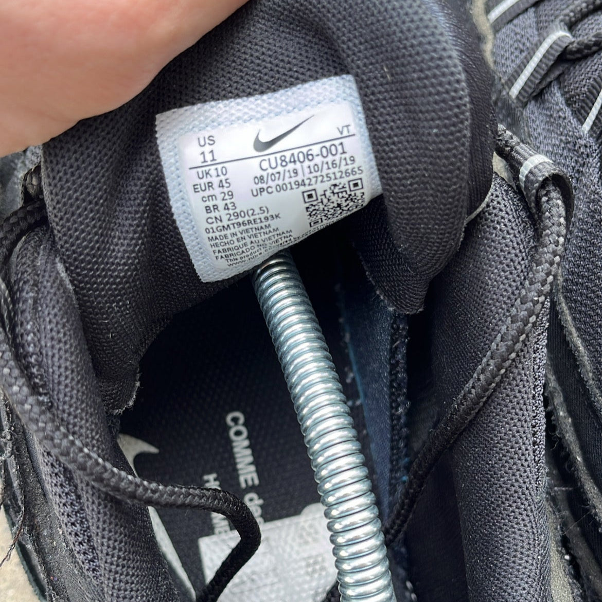 Air Max 95 CDG Black - EU45 / US11 / UK10