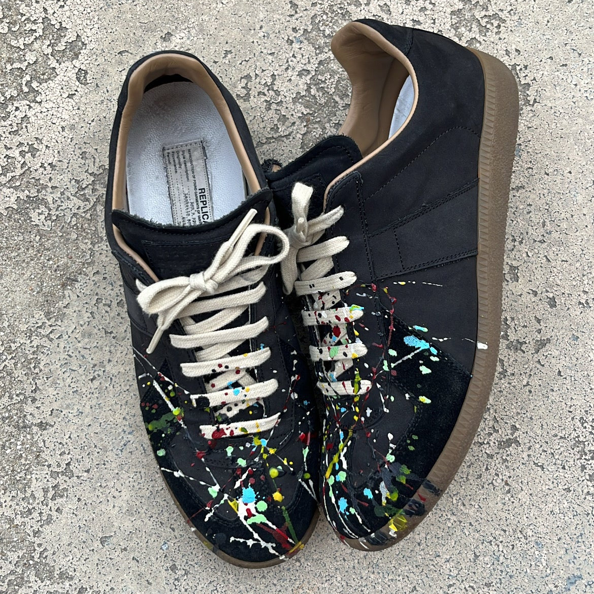 Maison Margiela GAT Paint Splatter Black - EU42.5 / US9 / UK8