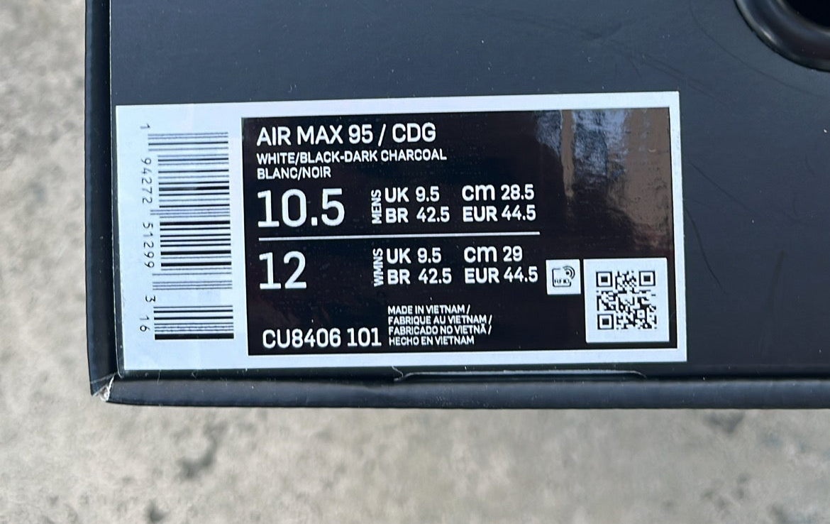 Air Max 95 CDG Grey - EU44,5 / US10.5 / UK9.5