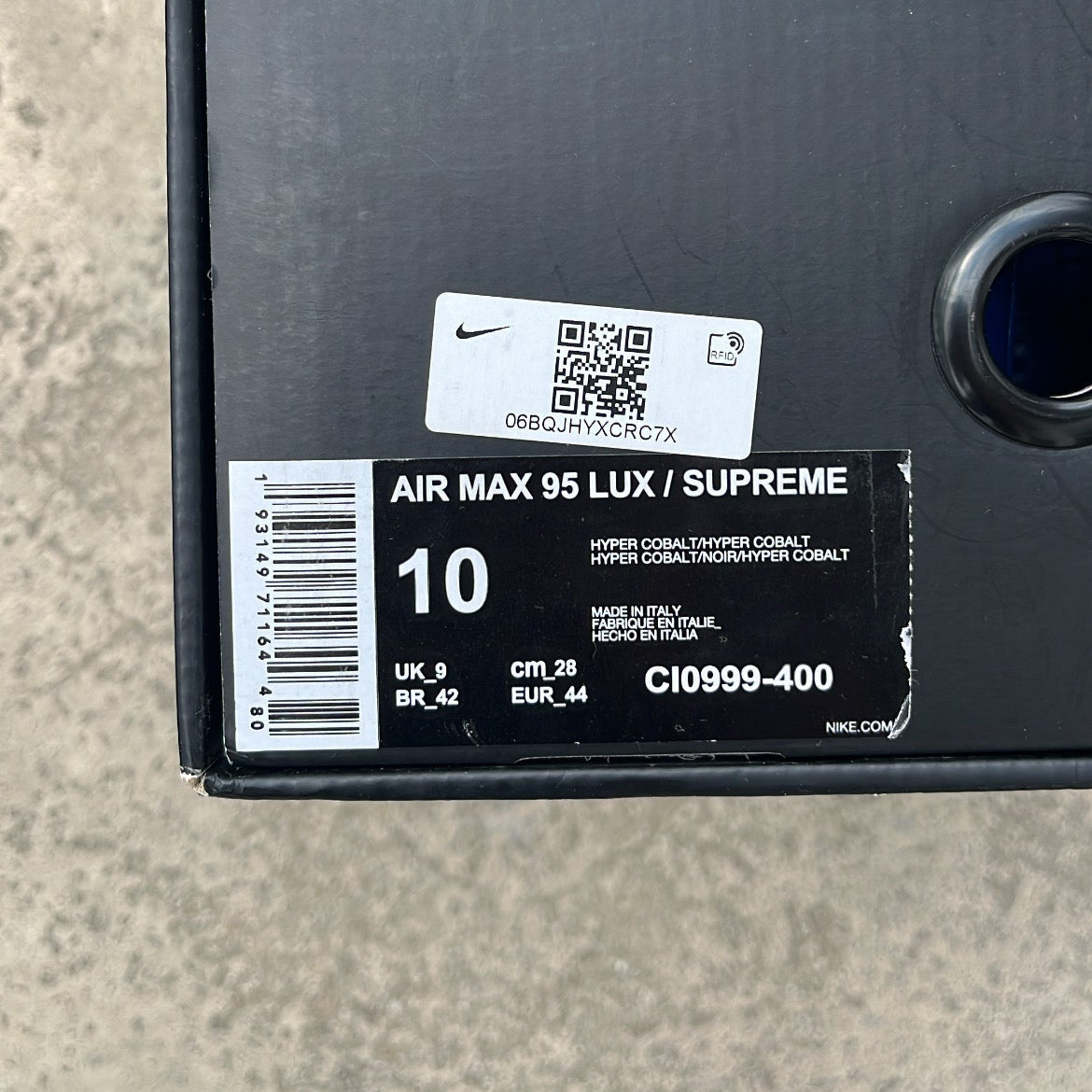Air Max 95 Supreme Blue - EU44 / US10 / UK9