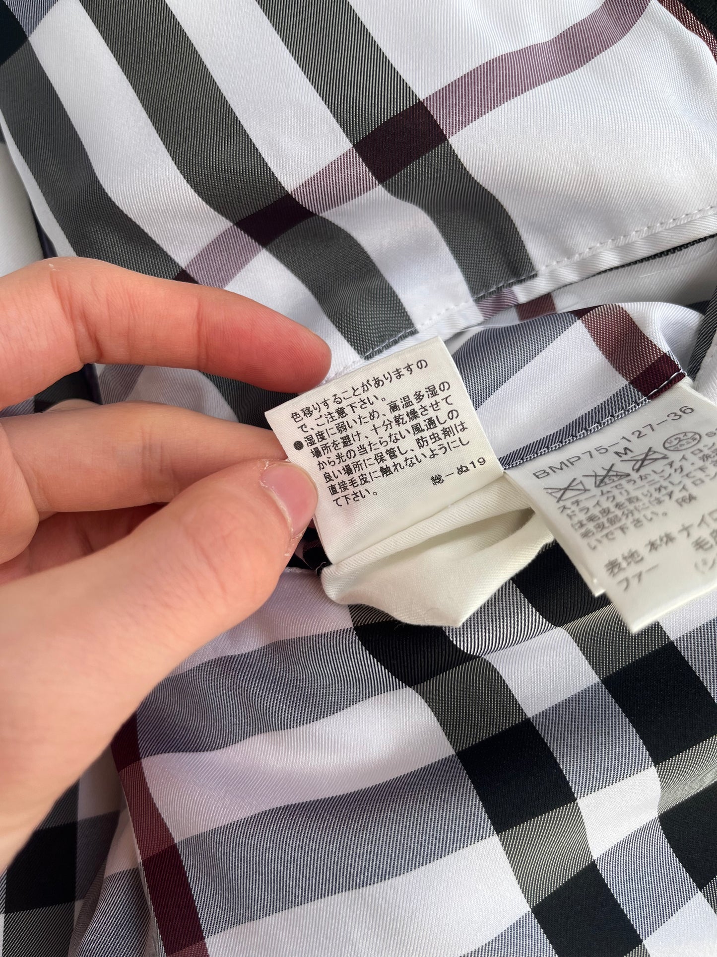 Burberry Black Label Glossy Purple Jacket - M - Real Silver Fox Fur