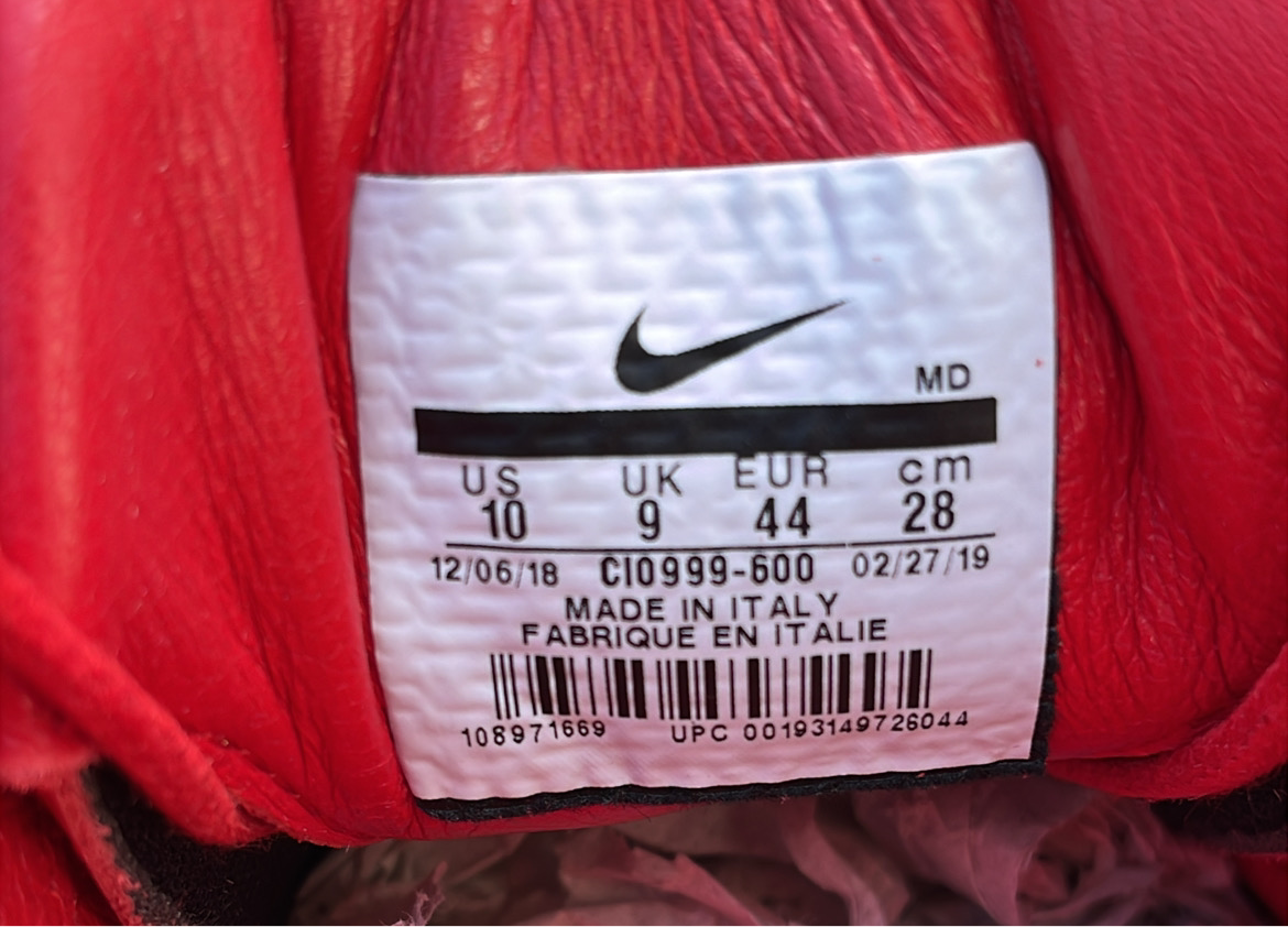 Air Max 95 Supreme Red - EU44 / US10 / UK9