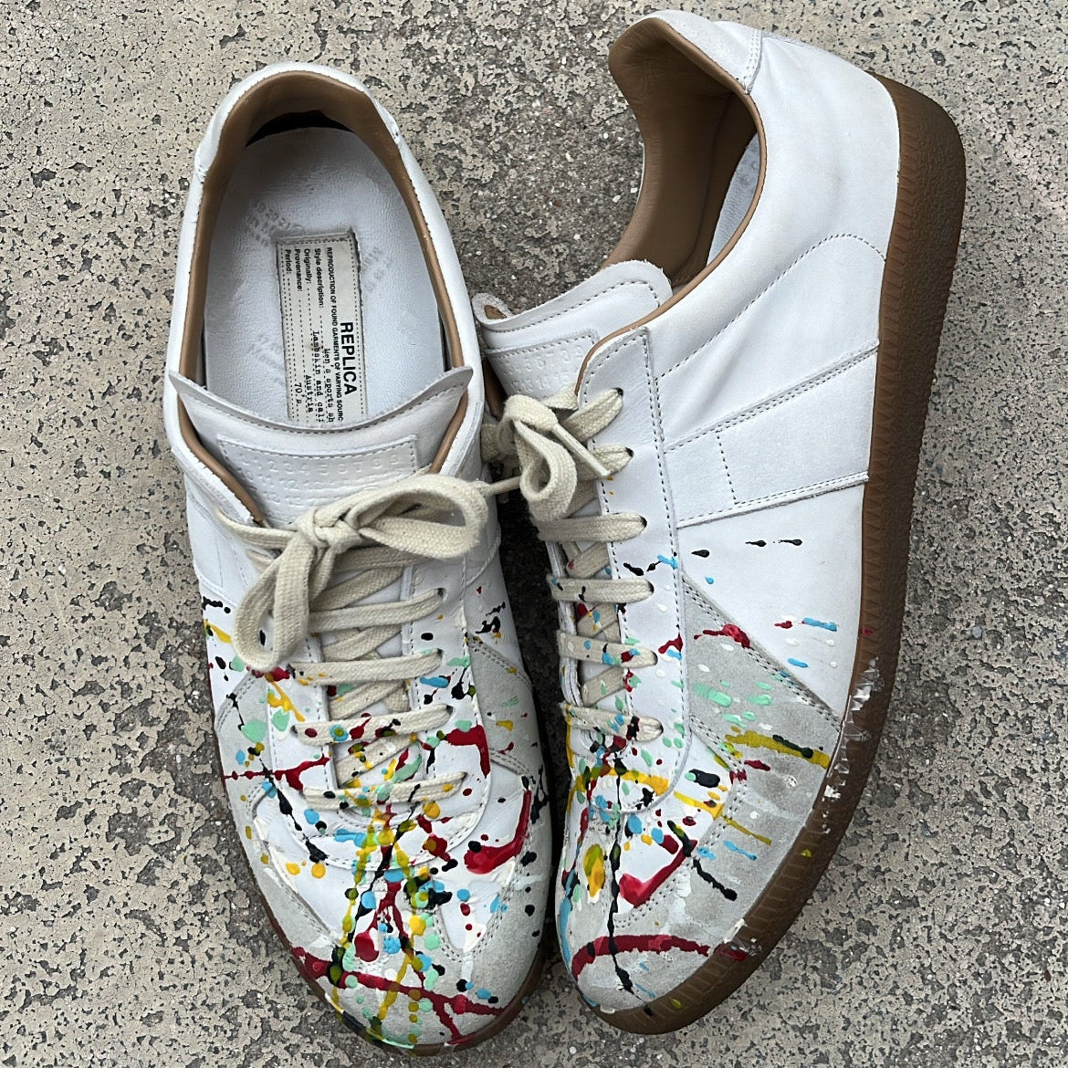 Maison Margiela GAT Paint Splatter White - EU43 / US9.5 / UK8.5