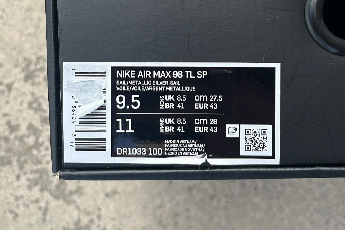 Air Max 98TL Supreme White - EU43 / US9.5 / UK8.5