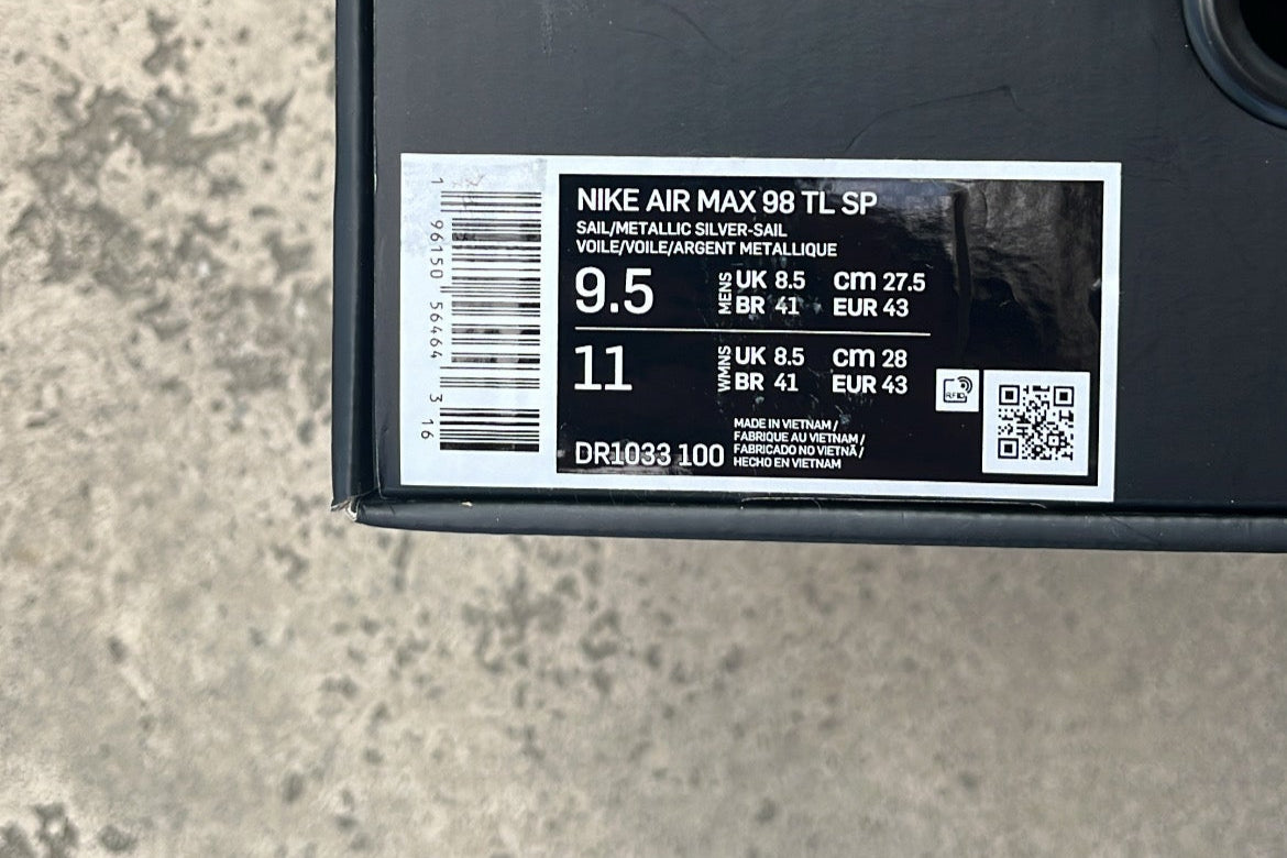 Air Max 98TL Supreme White - EU43 / US9.5 / UK8.5