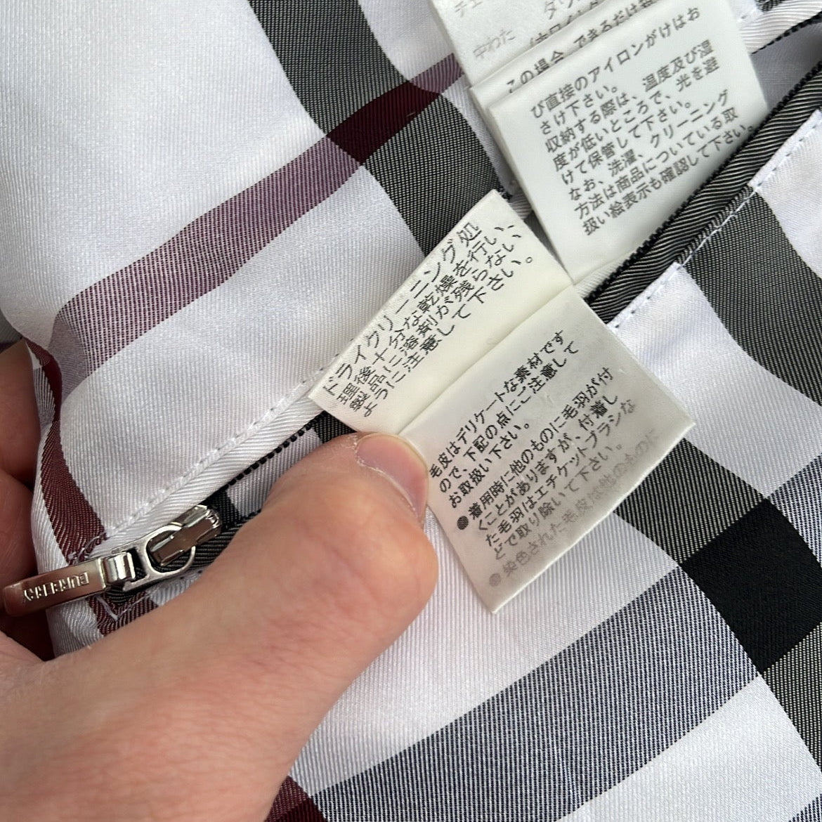 Burberry Black Label Glossy Purple Jacket - L - Real Silver Fox Fur