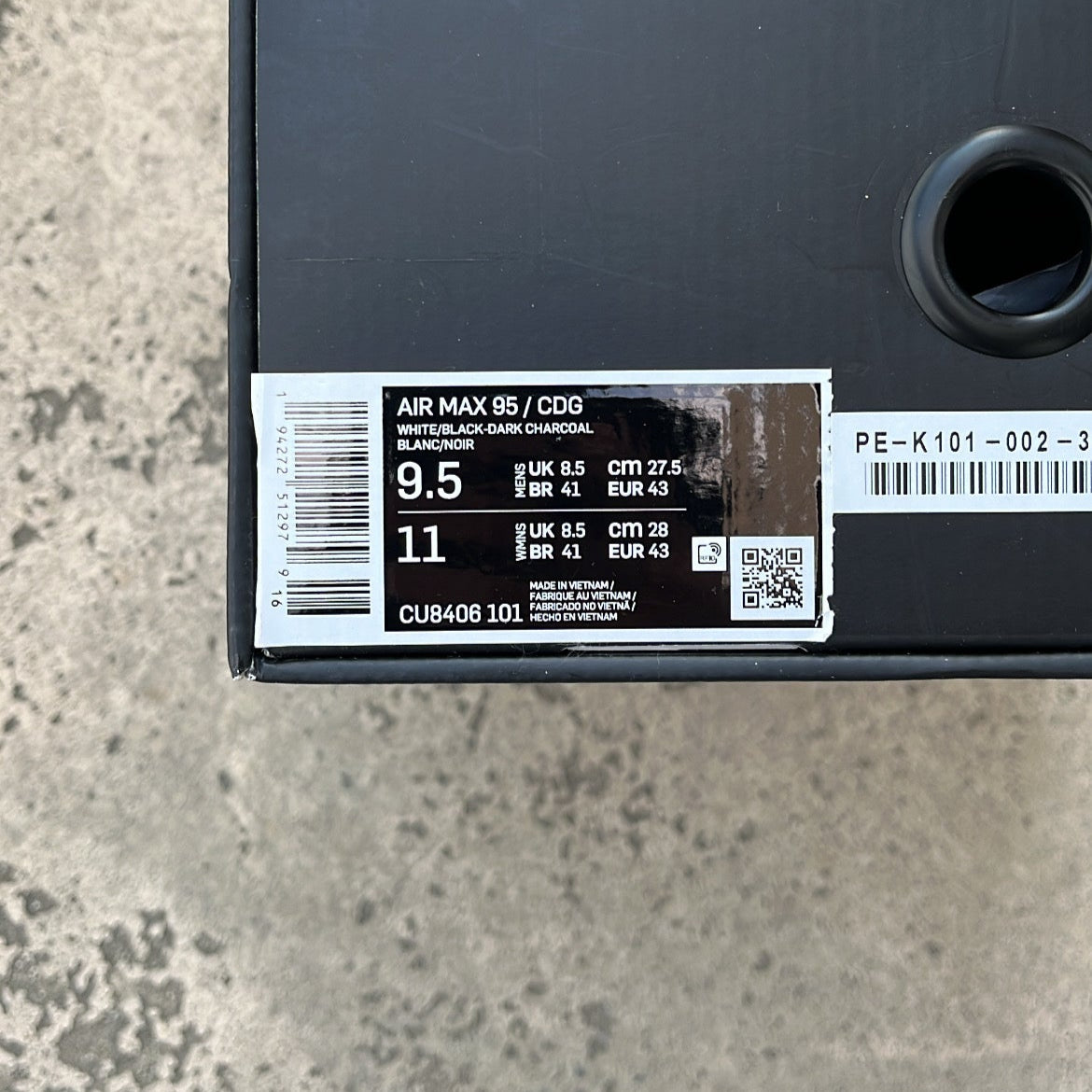 Air Max 95 CDG Grey - EU43 / US9.5 / UK8.5