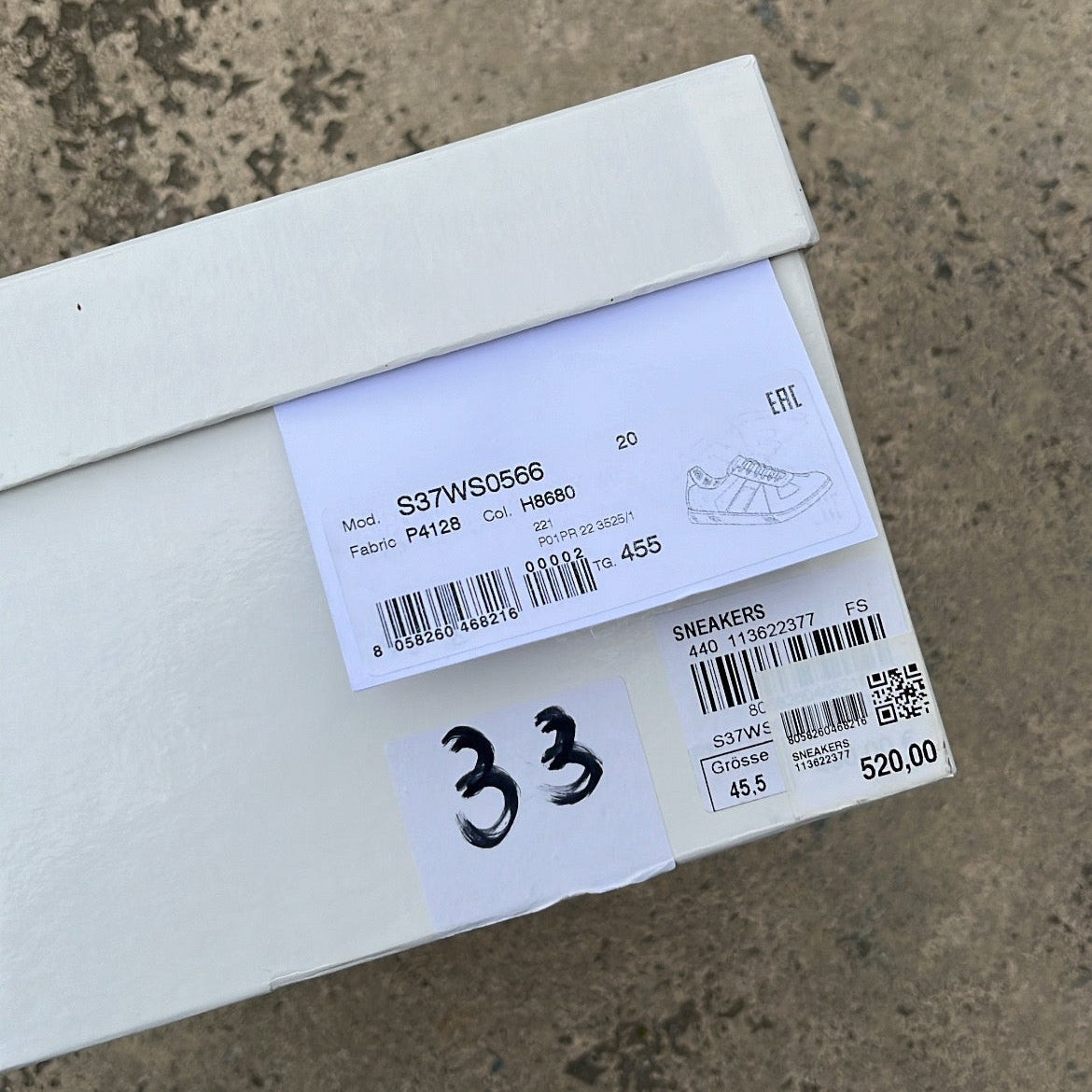 Maison Margiela GAT Bianchetto White - EU45.5 / US11.5 / UK10.5