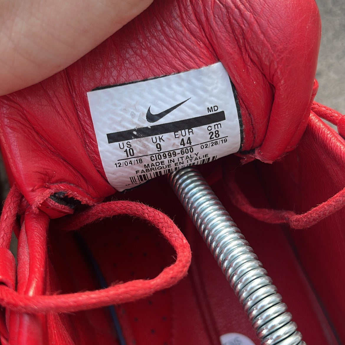 Air Max 95 Supreme Red - EU44 / US10 / UK9