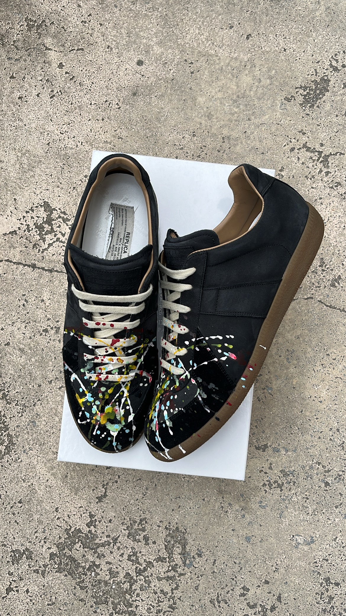 Maison Margiela GAT Paint Splatter Black - EU43.5 / US9.5 / UK8.5