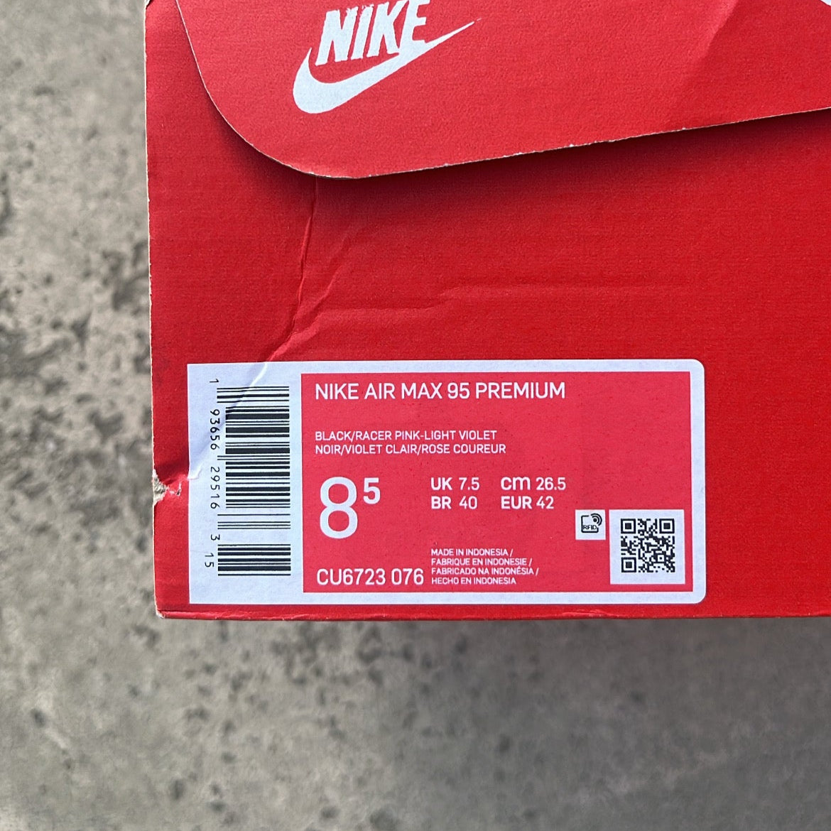 Air Max 95 Cherry Blossom - EU42 / US8.5 / UK7.5