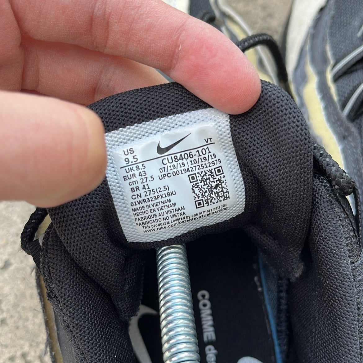 Air Max 95 CDG Grey - EU43 / US9.5 / UK8.5