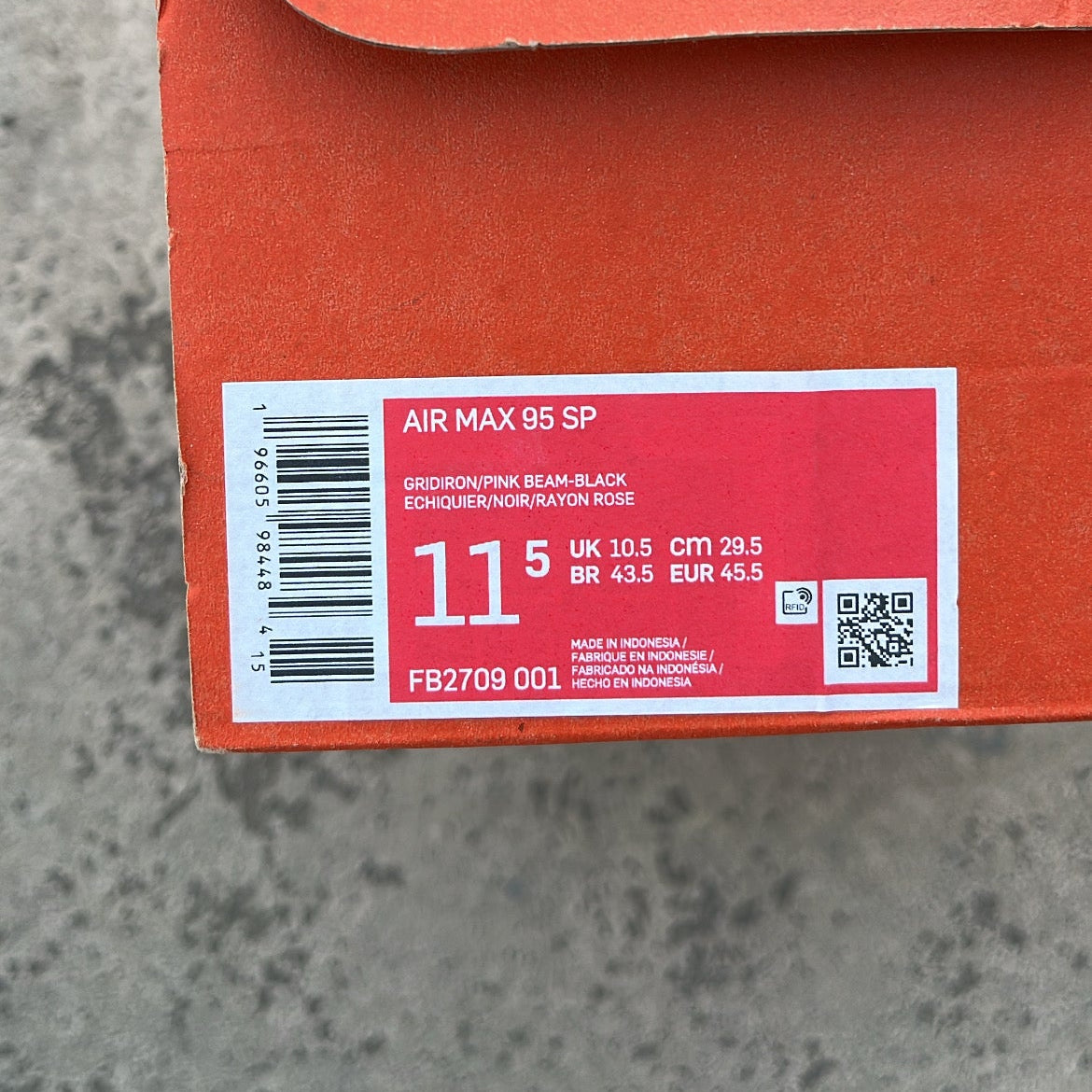 Air Max 95 Corteiz Pink Beam - EU45.5 / US11.5 / UK10.5