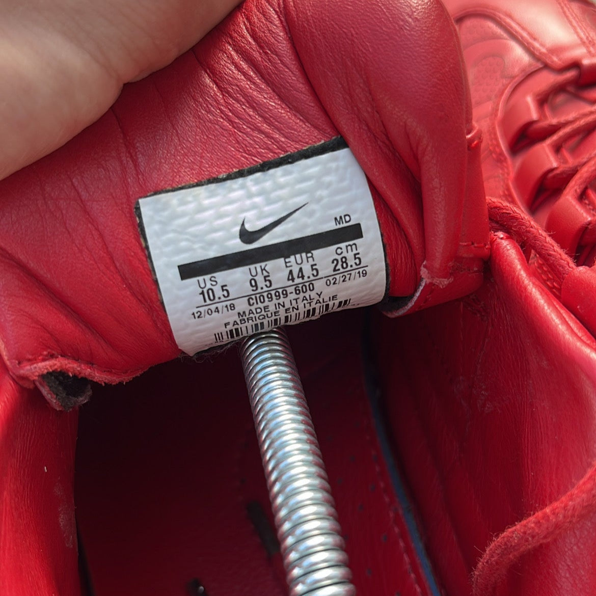 Air Max 95 Supreme Red - EU44.5 / US10.5 / UK9.5
