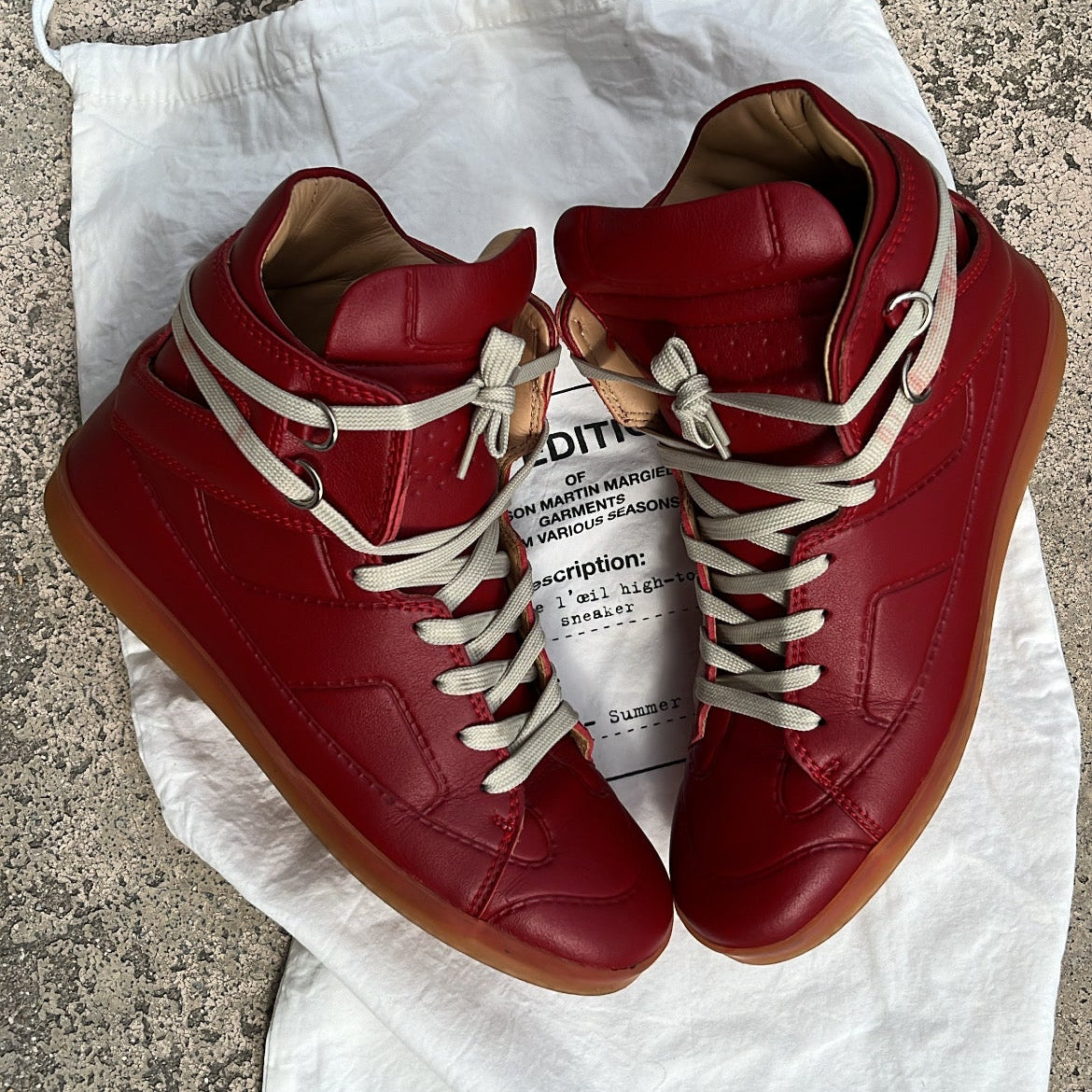 Maison Margiela x H&M High-Top Red - EU41 / US8 / UK7