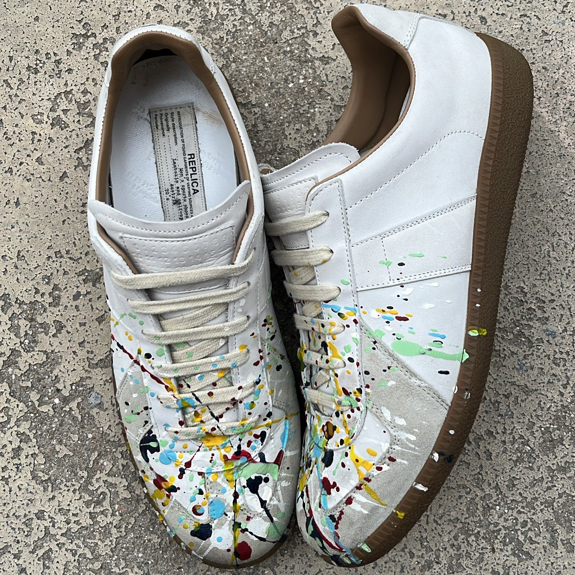 Maison Margiela GAT Paint Splatter White - EU42 / US8.5 / UK7.5