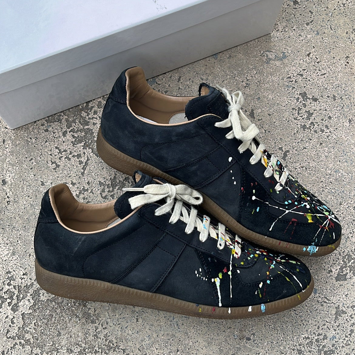 Maison Margiela GAT Paint Splatter Black - EU41.5 / US8 / UK7