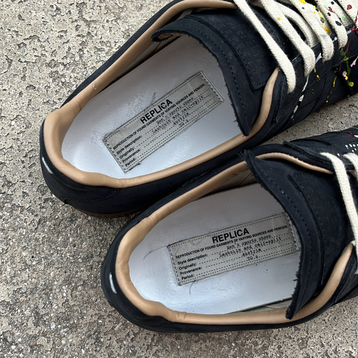 Maison Margiela GAT Paint Splatter Black - EU41.5 / US8.5 / UK7.5