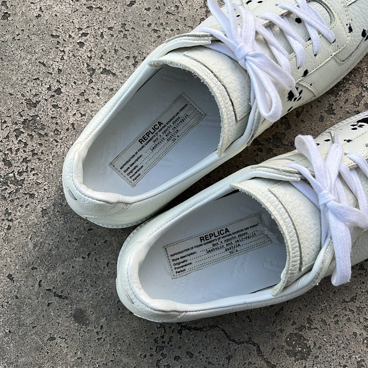 Maison Margiela GAT Paint Splatter Black & White - EU43 / US9.5 / UK8.5