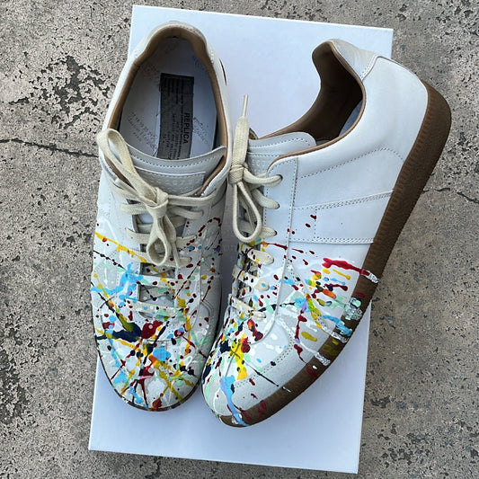 Maison Margiela GAT Paint Splatter White - EU40.5 / US7.5 / UK6.5