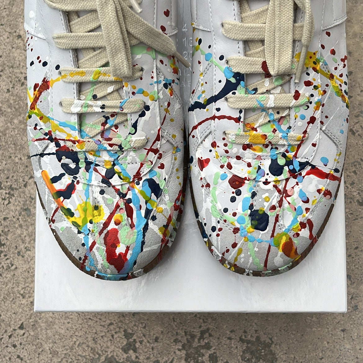 Maison Margiela GAT Paint Splatter White - EU43 / US9.5 / UK8.5