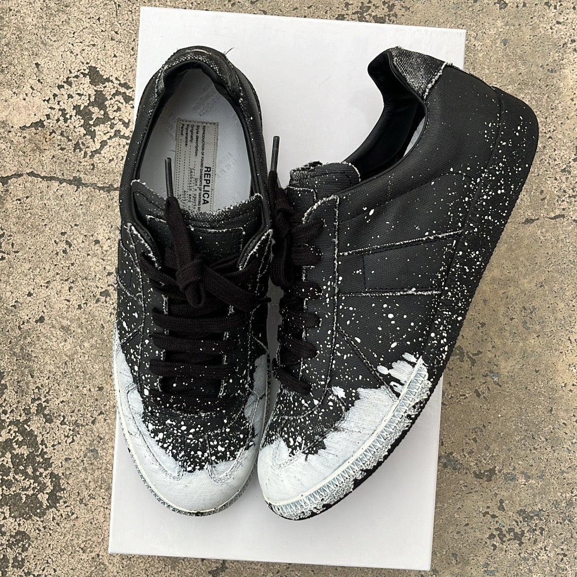 Maison Margiela GAT Paint Splatter Black - EU40 / US7 / UK6
