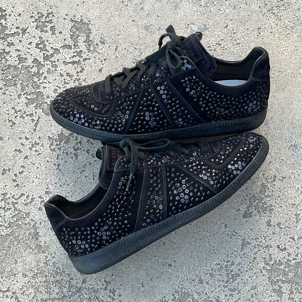 Maison Margiela GAT Swarovski Black Crystal - EU42 / US8.5 / UK7.5