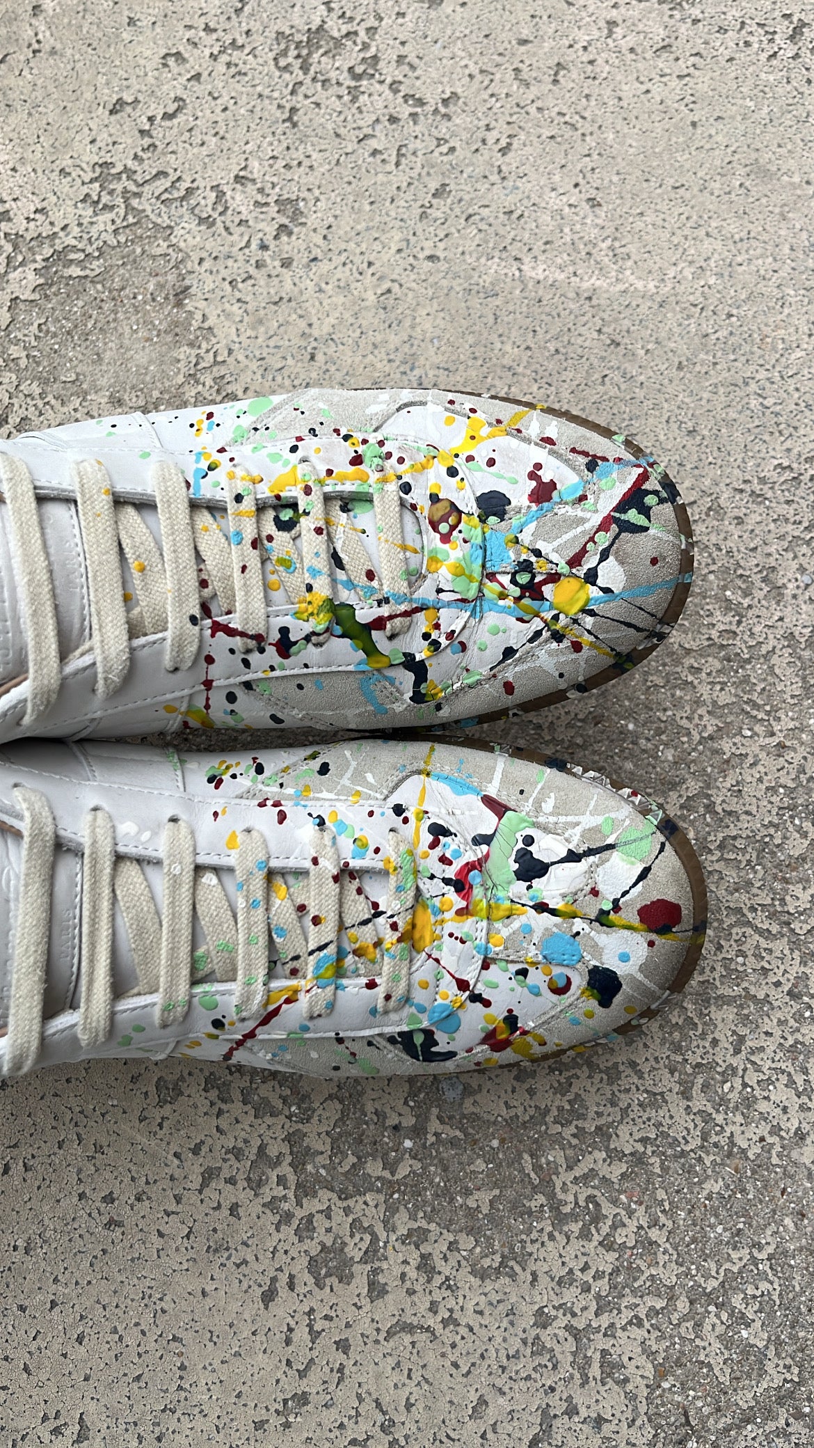 Maison Margiela GAT Paint Splatter White - EU42 / US8.5 / UK7.5