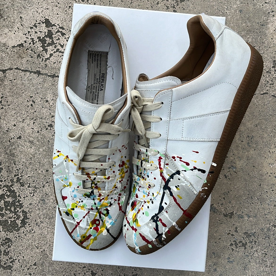 Maison Margiela GAT Paint Splatter White - EU42.5 / US9 / UK8