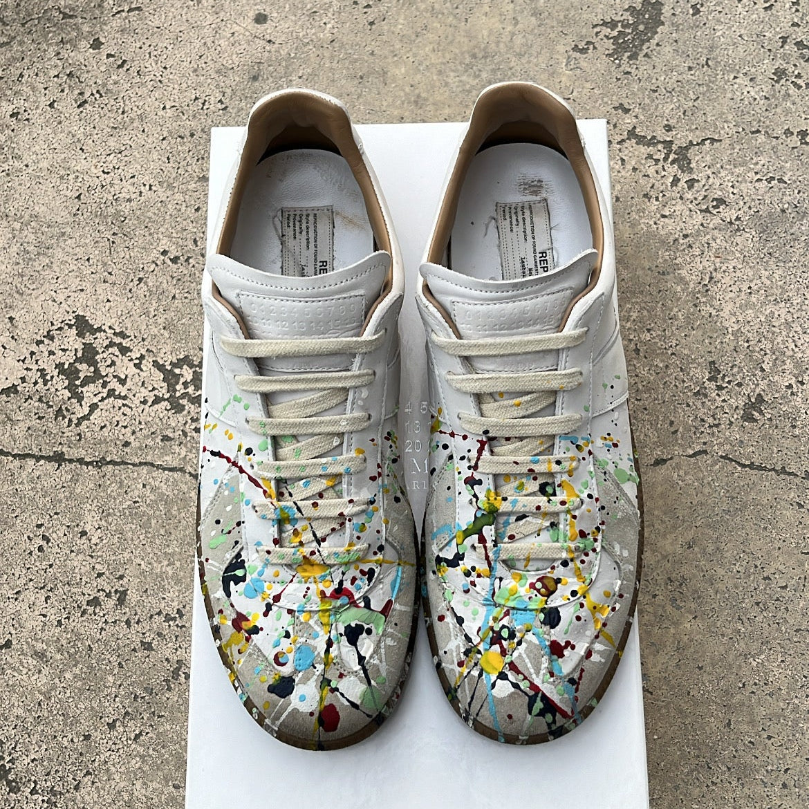 Maison Margiela GAT Paint Splatter White - EU42 / US8.5 / UK7.5