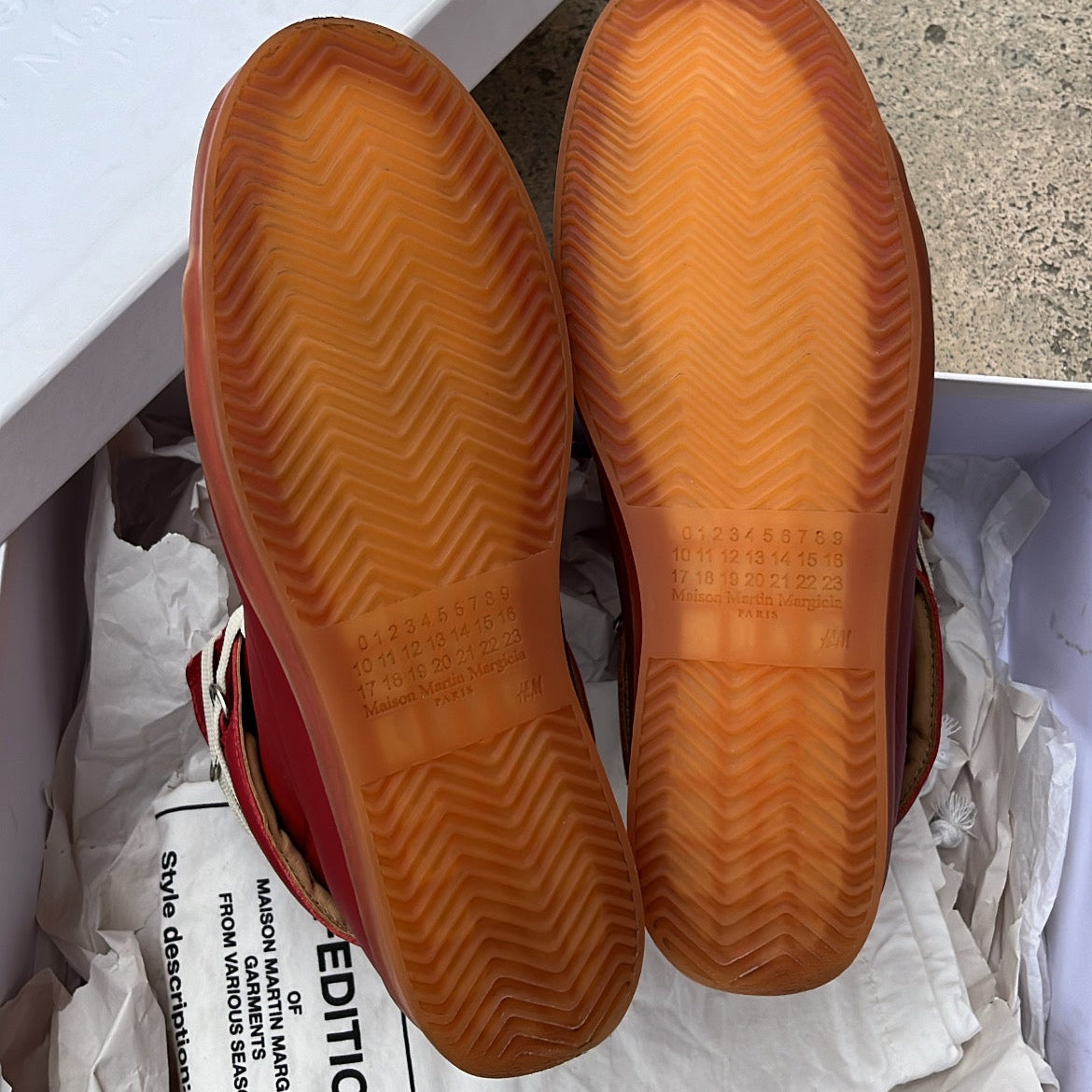 Maison Margiela x H&M High-Top Red - EU42 / US8.5 / UK7.5