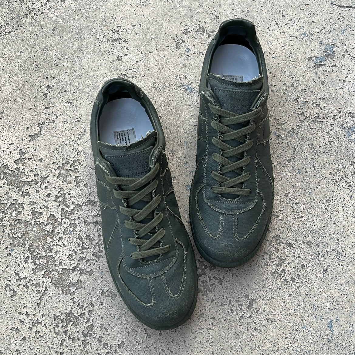 Maison Margiela GAT Distressed Canvas Green - EU41 / US8 / UK7