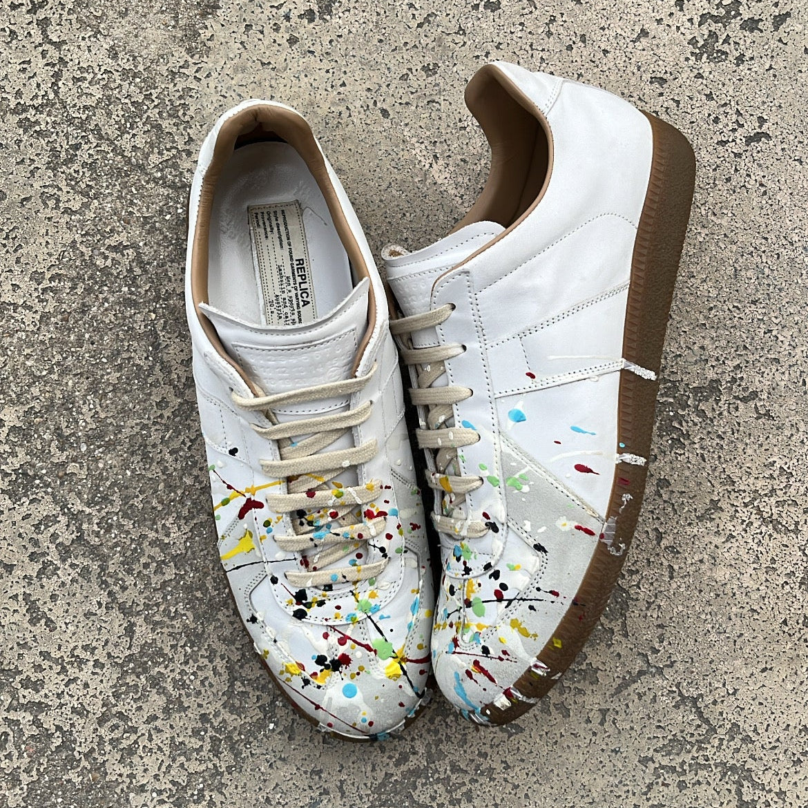 Maison Margiela GAT Paint Splatter White - EU42.5 / US9 / UK8