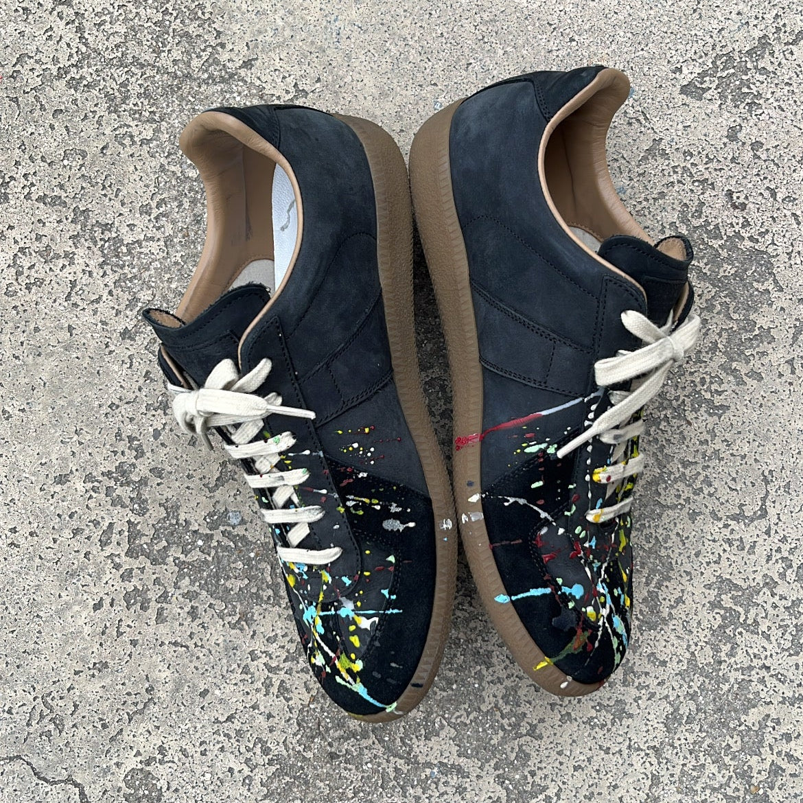 Maison Margiela GAT Paint Splatter Black - EU42.5 / US7 / UK6