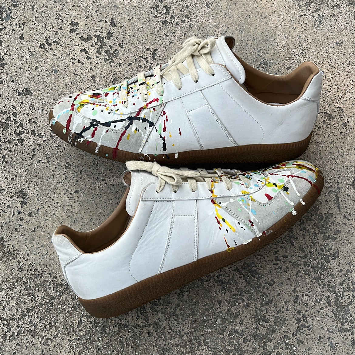 Maison Margiela GAT Paint Splatter White - EU42.5 / US9 / UK8