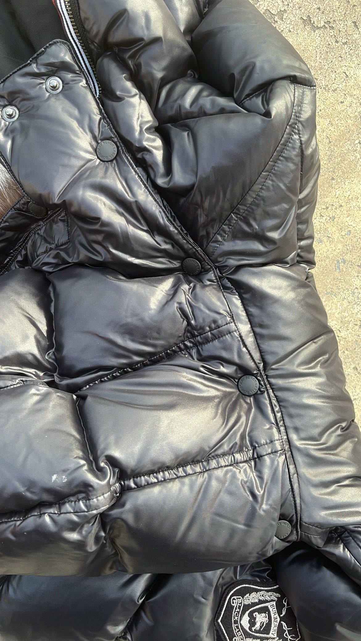 Burberry Black Label Glossy Black Jacket - M - 10th Years Anniversary