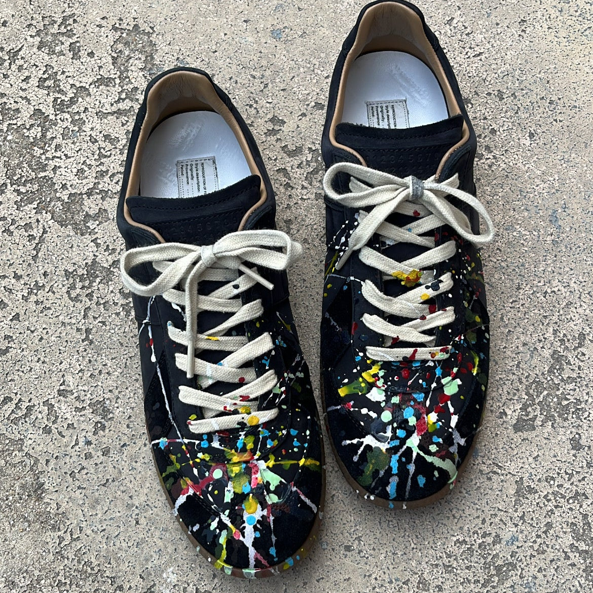 Maison Margiela GAT Paint Splatter Black - EU41 / US8 / UK7