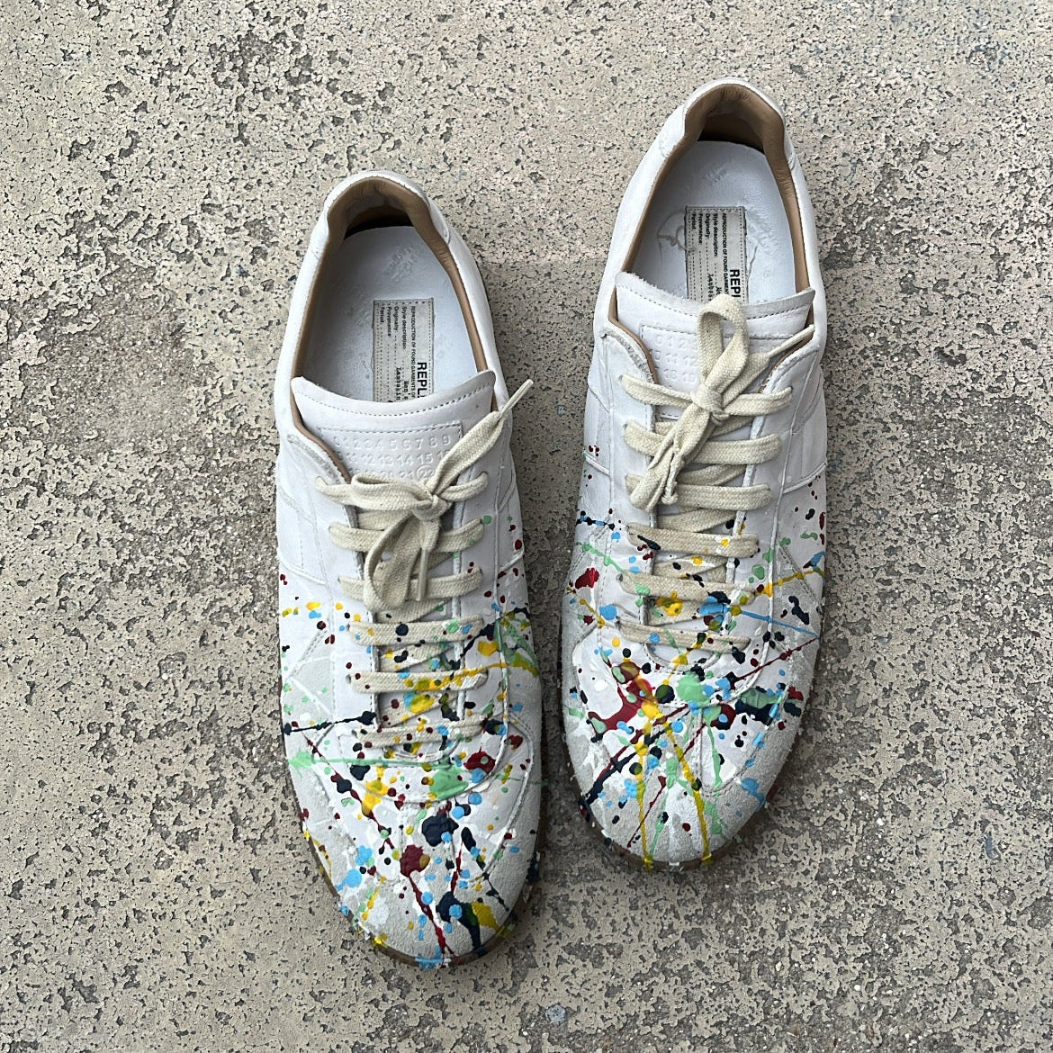 Maison Margiela GAT Paint Splatter White - EU44 / US10 / UK9