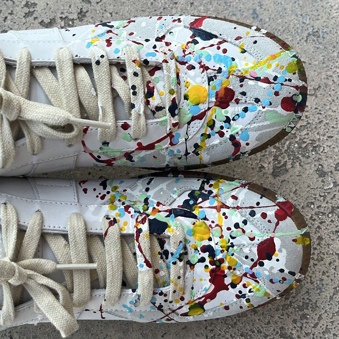 Maison Margiela GAT Paint Splatter White - EU40 / US7 / UK6
