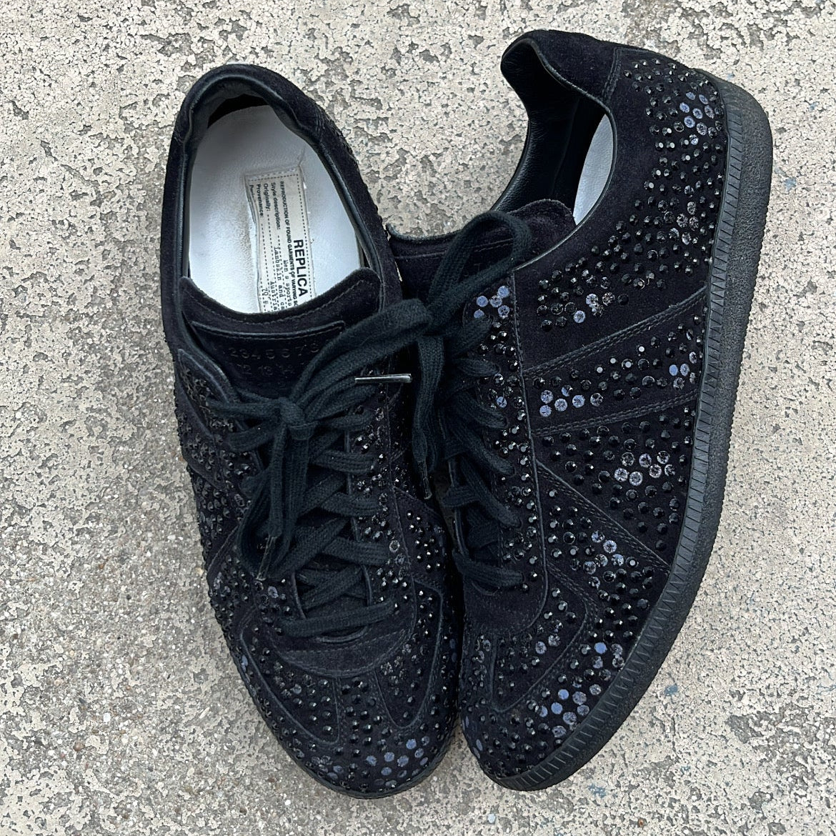 Maison Margiela GAT Swarovski Black Crystal - EU42 / US8.5 / UK7.5