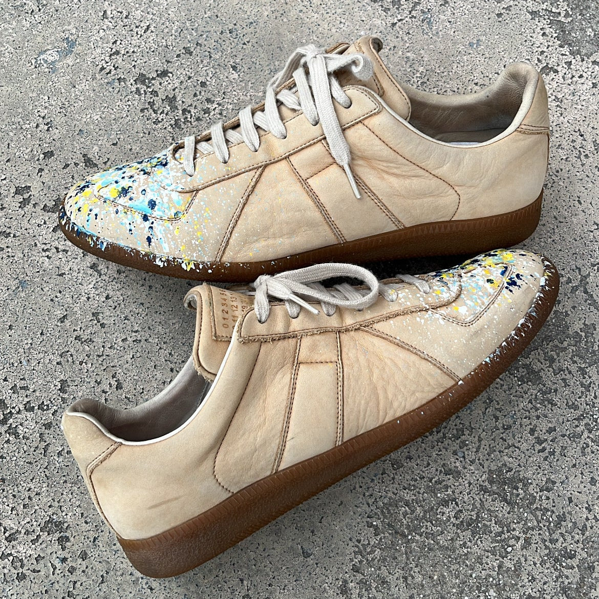 Maison Margiela GAT Paint Splatter Beige - EU43 / US9.5 / UK8.5