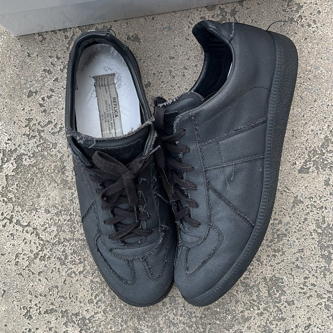 Maison Margiela GAT Distressed Canvas Black - EU45 / US11 / UK10