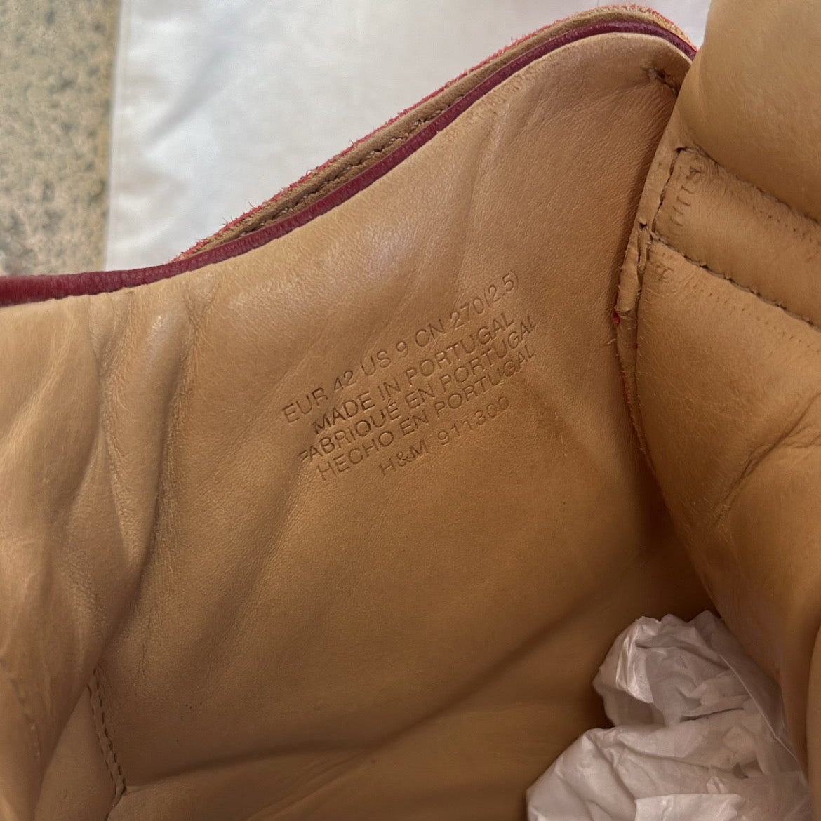 Maison Margiela x H&M High-Top Red - EU42 / US8.5 / UK7.5